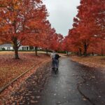 Two brothers at Riverside Military Academy, a military boarding school in Gainesville, Georgia, surrounded by colorful fall trees.